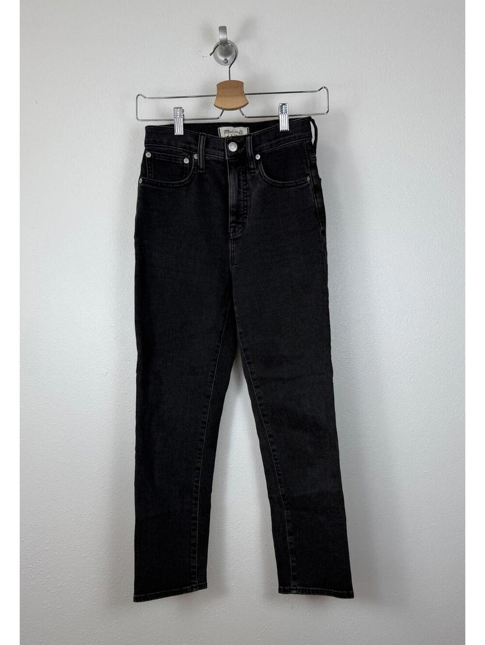 Madewell Women's Classic Straight Jeans - Black, Size 24, great condition - Picture 1 of 3